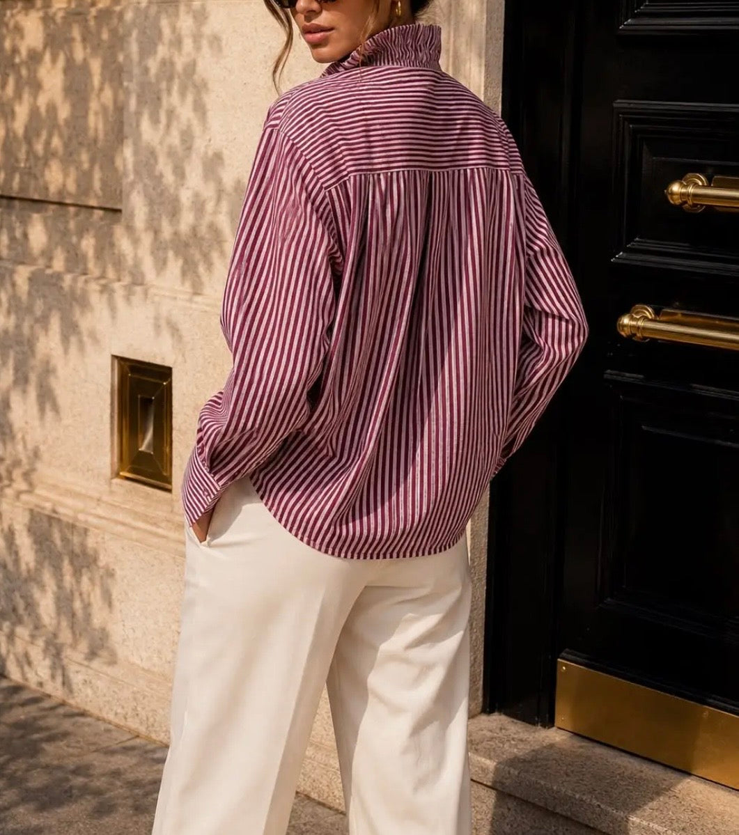 Camisa rayas volante
