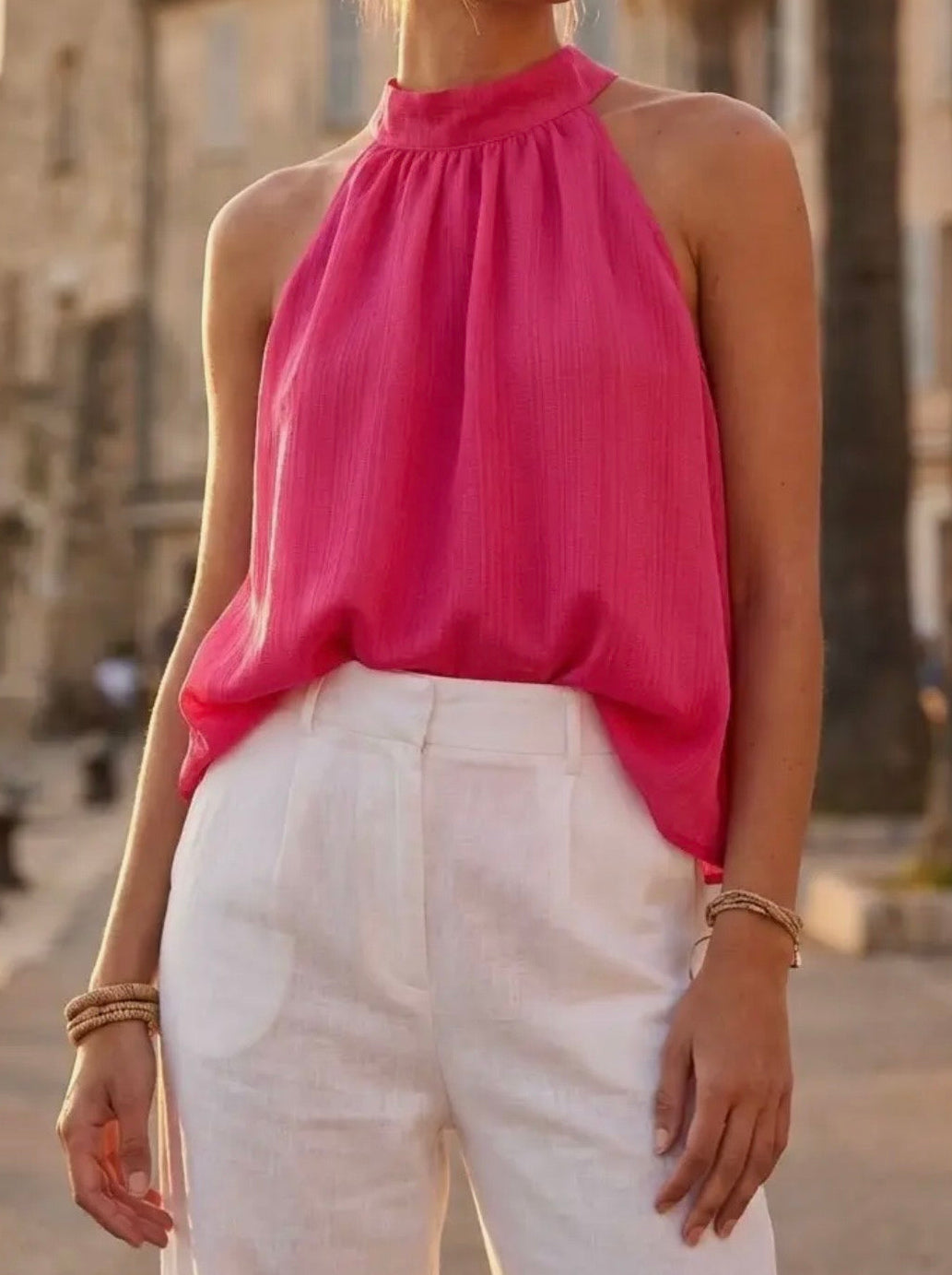 Top cuello lazada