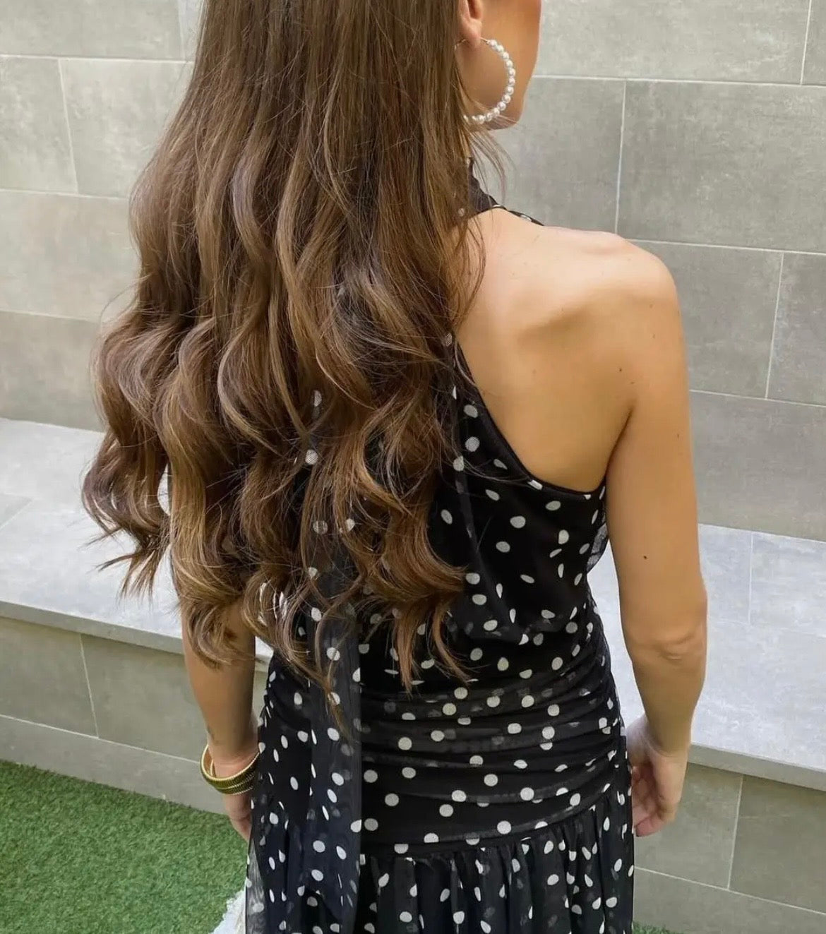 Vestido lunares tul