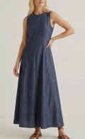 Vestido liso largo