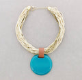 Colgante multifila medallón