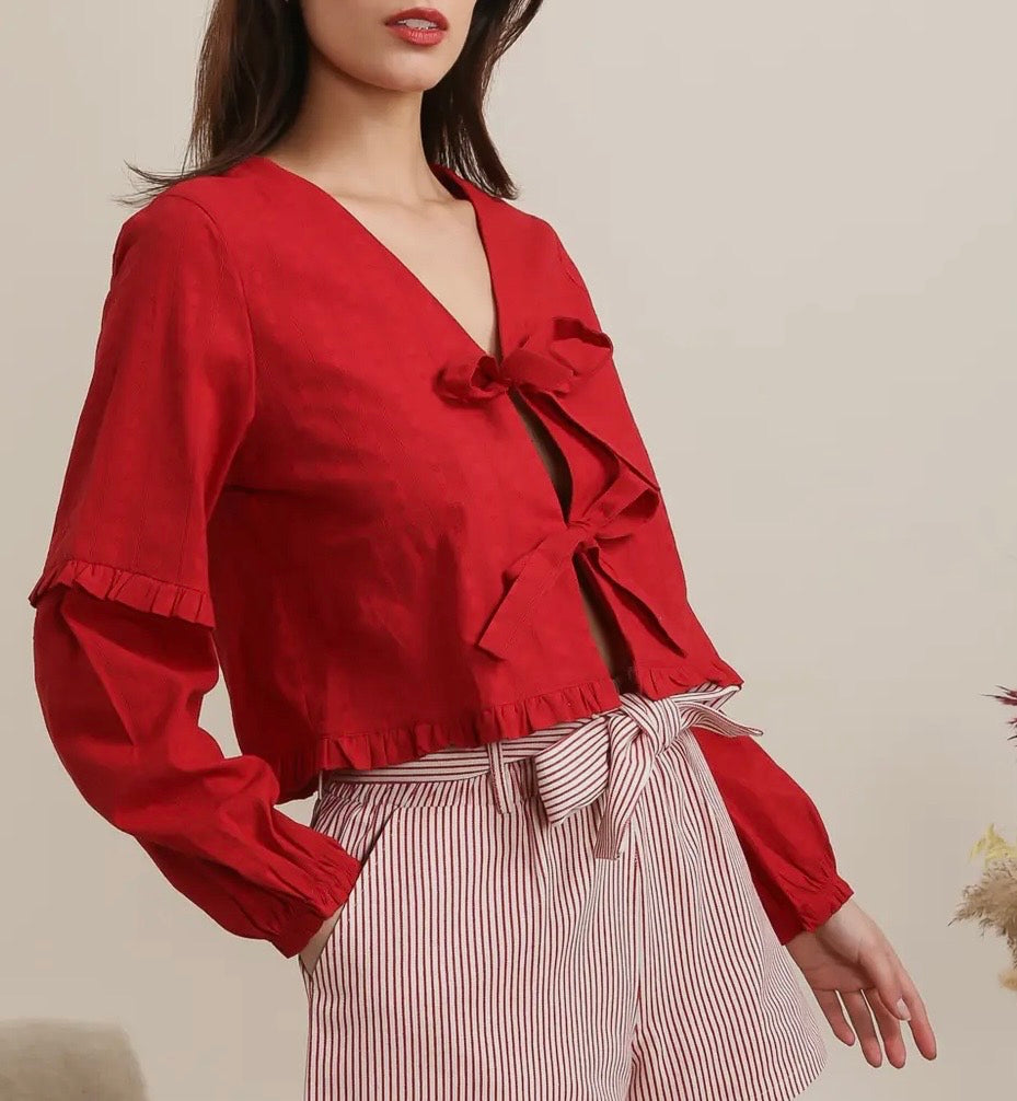 Blusa nudos rojos