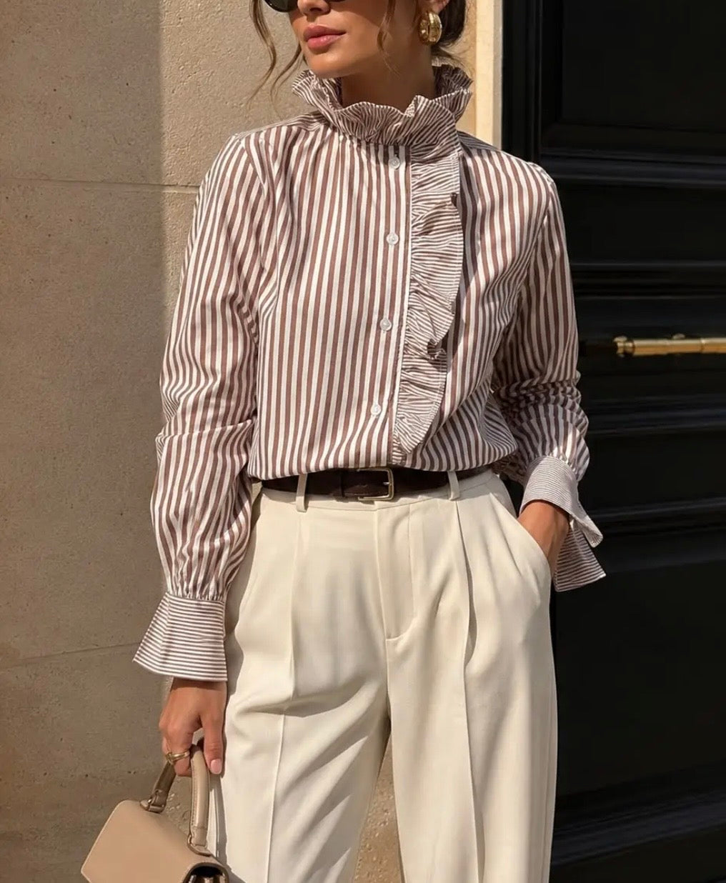 Camisa rayas volante