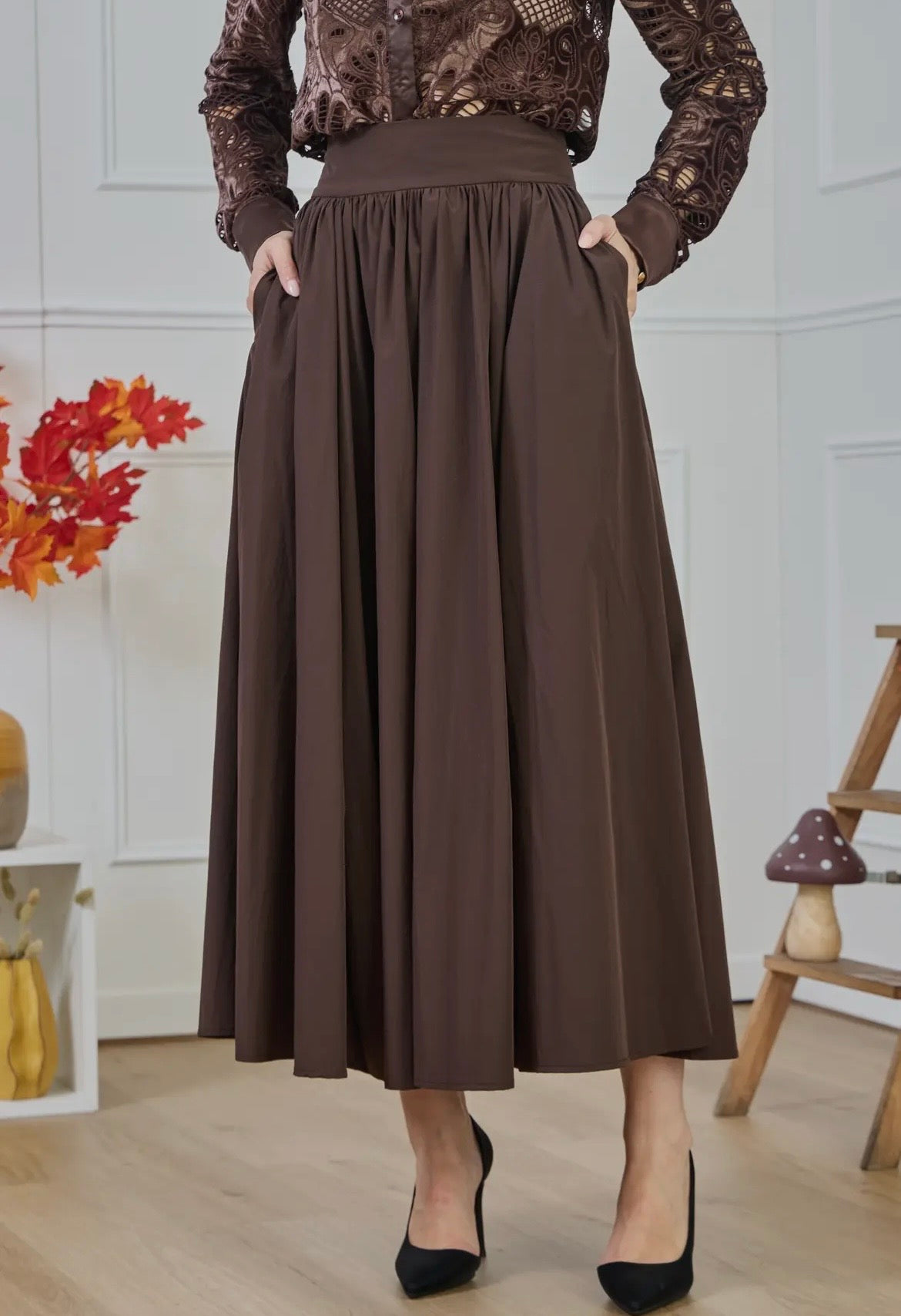 Falda larga elegante